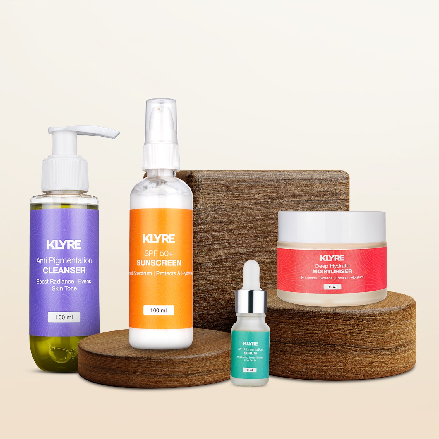 Klyre Anti Pigmentation Care Kit – Cleanser, Serum, Moisturiser & Sunscreen