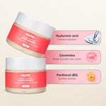 KLYRE deep hydrate moisturizer with ingredients highlighted on a beige background